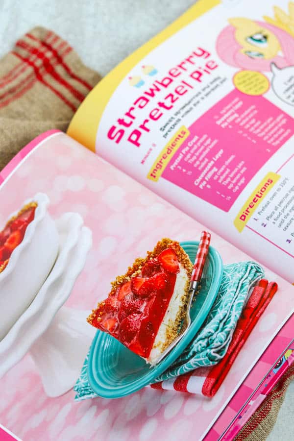 Strawberry Pretzel Pie from My Little Pony Baking Book. Strawberry Pretzel Pie from My Little Pony Baking Book.