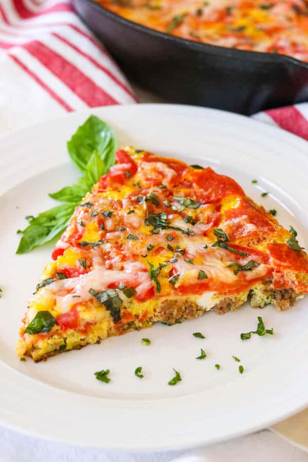 Slice of Meat Lover's Pizza Frittata.