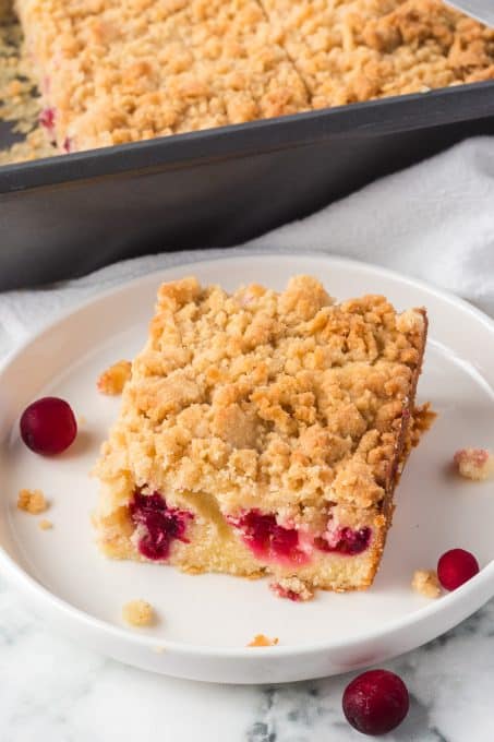 An easy coffee cake made with fresh cranberries.
