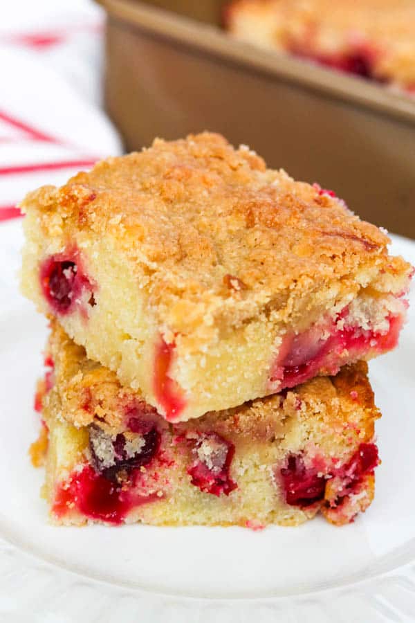 Cranberry Coffee Cake - just the right amount of tart with the right amount of sweet. Cranberry Coffee Cake - just the right amount of tart with the right amount of sweet.
