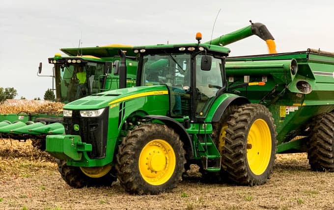 Harvesting corn in Iowa 2019.