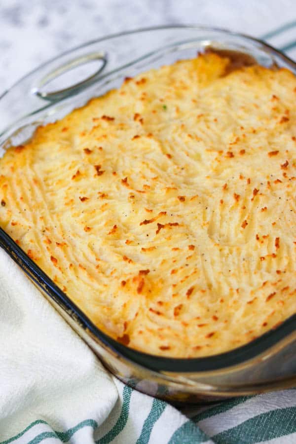 Easy Shepherd's Pie Recipe after being baked.