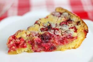 A plain slice of A slice of Easy Cranberry Pie Recipe.