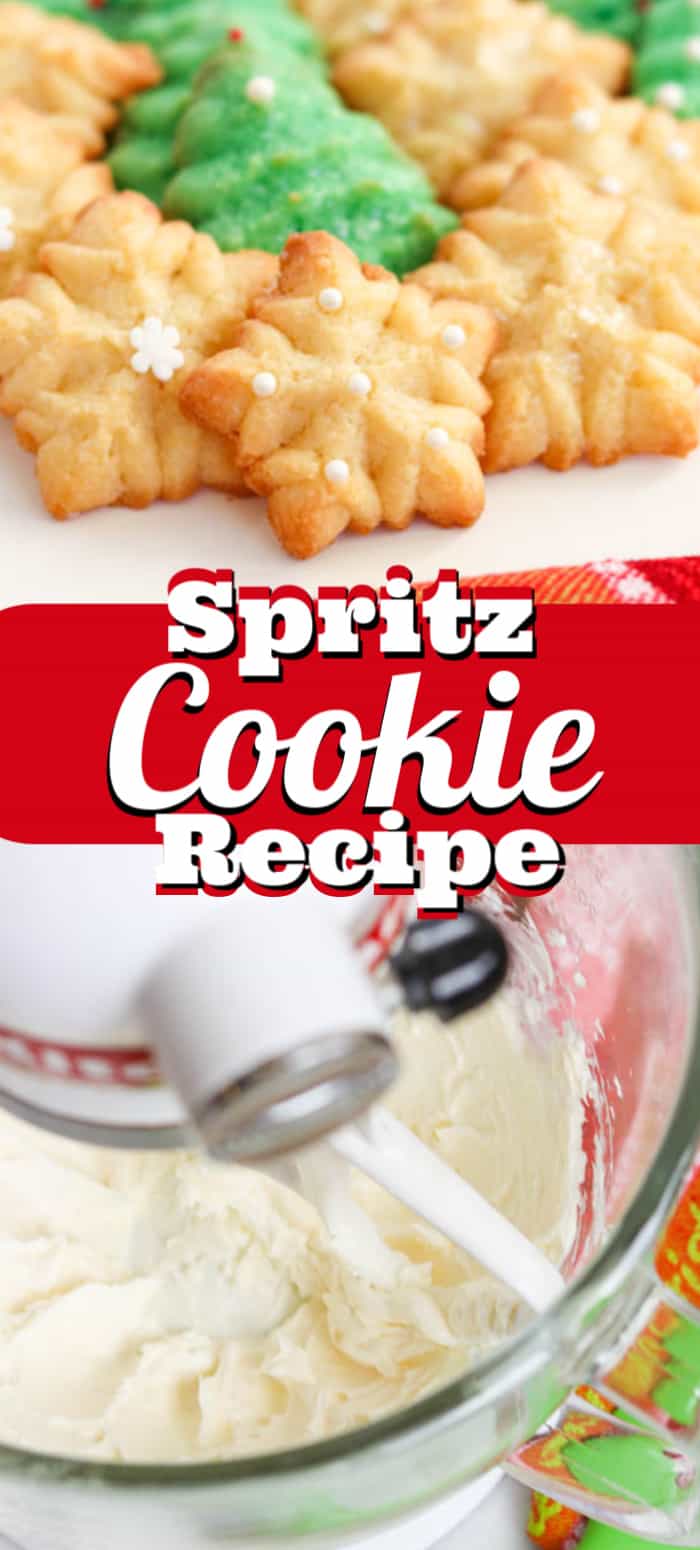 The making of Spritz Cookies.