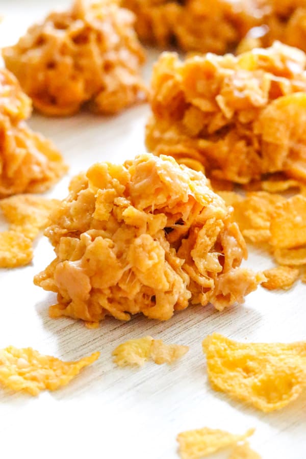 No Bake Peanut Butter Cornflake Cookies