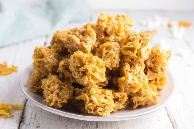 No Bake Peanut Butter Cornflake Cookies