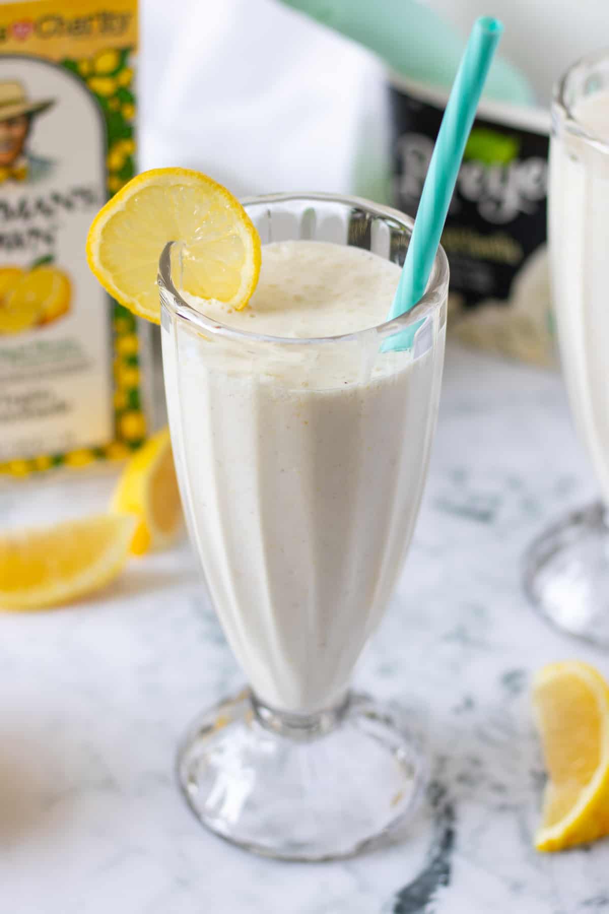 BEST Copycat Frosted Lemonade (3 Ingredients, NO Added Sugar!)