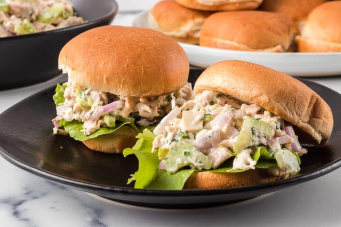 Sandwiches made with chicken and buttermilk.