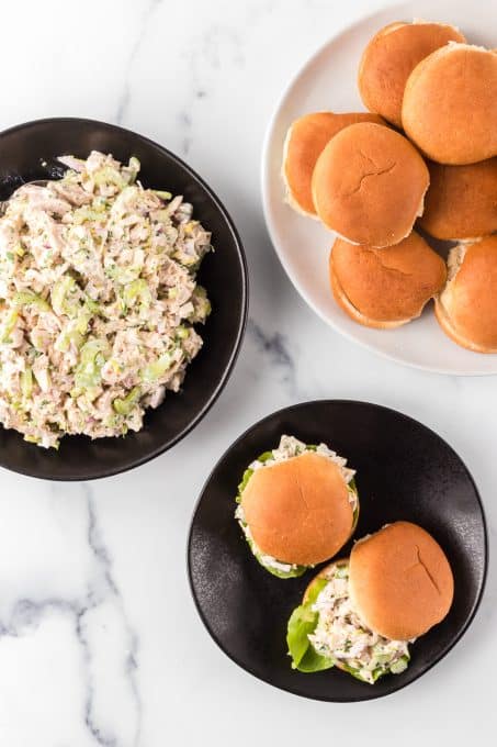 Mayo-free chicken salad.