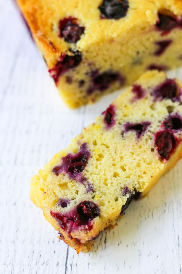 Blueberries and lemon combined to make an easy quick bread.
