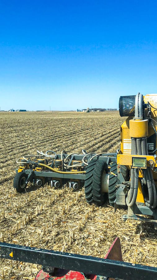 A harvested cornfield.