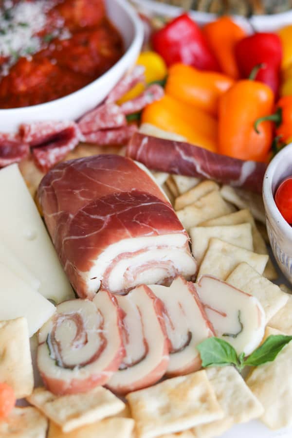 Primo Taglio® Cheese Mozzarella Prosciutto Roll for a Meat and Cheese Board / Charcuterie.