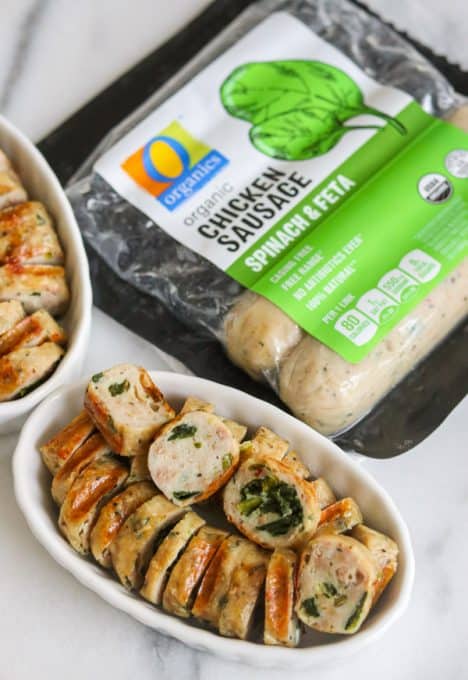 O Organics® Sausage Chicken Spinach & Feta.