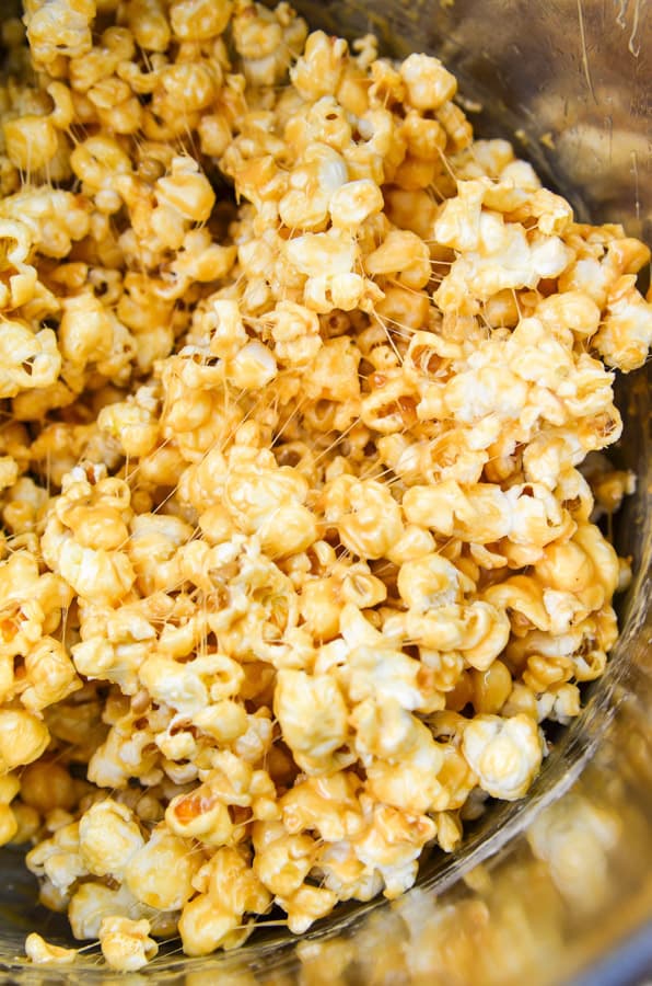 Popcorn mixed with marshmallows and PB2 Organic Powdered Peanut Butter.