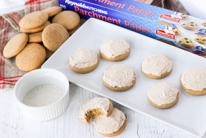 Frosted and unfrosted cookies.