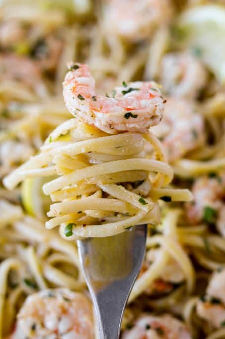 Lemon Garlic Pasta with Shrimp