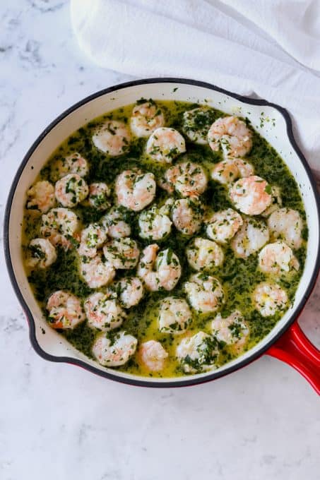 Shrimp in garlic butter.