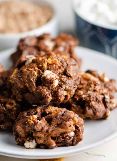 No Bake Peanut Butter S'Mores Cookies.