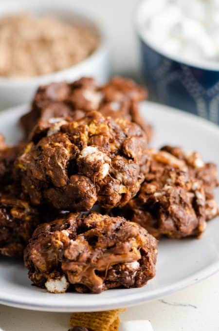 No Bake Peanut Butter S'Mores Cookies.