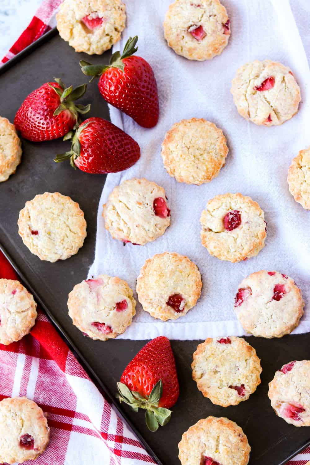 A tray of Strawberry Scones.