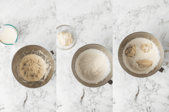 Process photos for Stabilized Whipped Cream.