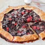 An easy galette made with cherries and dark chocolate chunks.