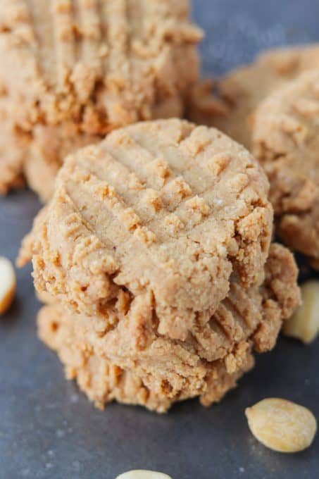 3 Ingredient Sugar Free Peanut Butter Cookies