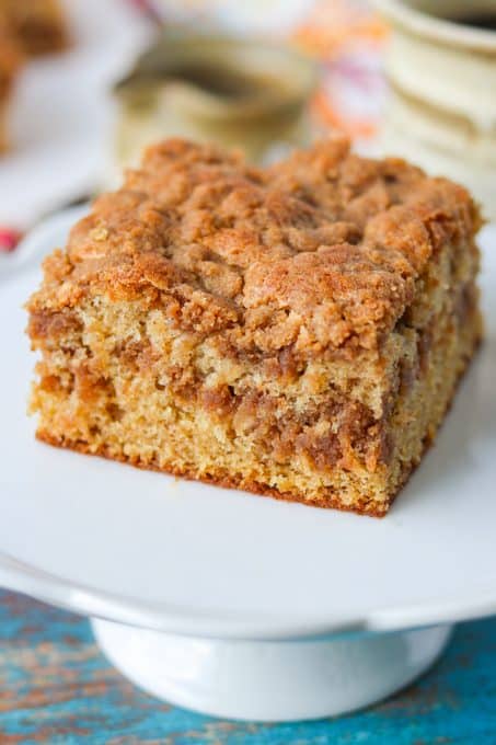 Coffee Cake made with sour cream and cinnamon.