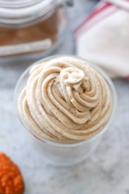 Easy frosting with pumpkin spice and cream cheese.