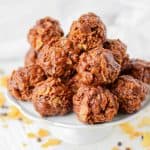 No Bake Chocolate Peanut Butter Cornflake Cookies