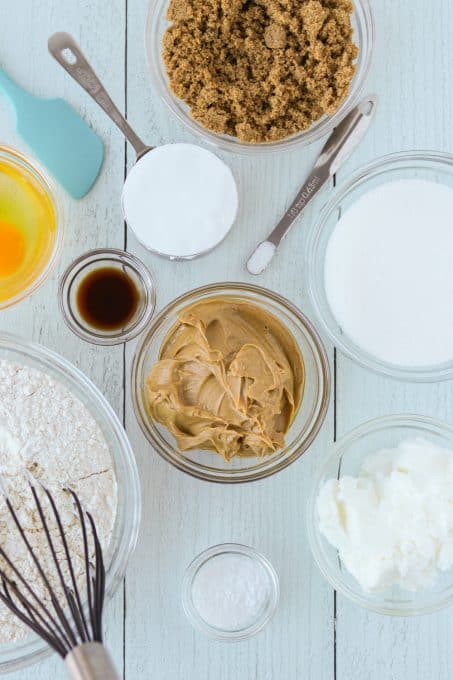 Fluffernutter cookie ingredients.