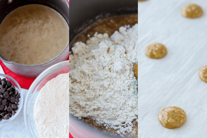 Process steps for Lace Cookies