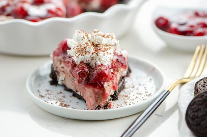 No Bake Cherry Hot Chocolate Cheesecake-image