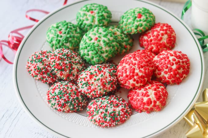 christmas sprinkle cookies - the palatable life