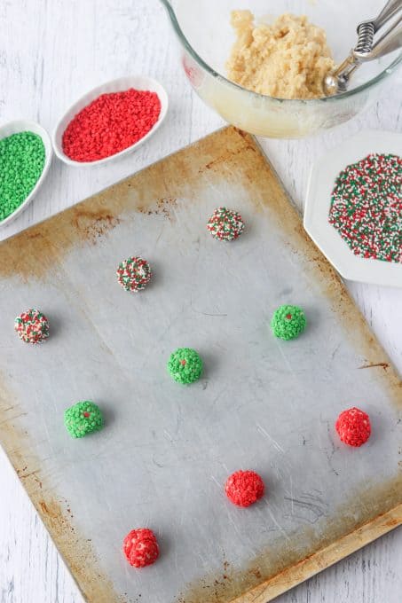 Christmas cookies ready for the oven.