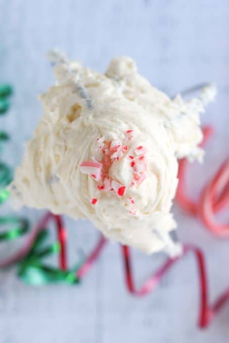 Buttercream Frosting with candy canes