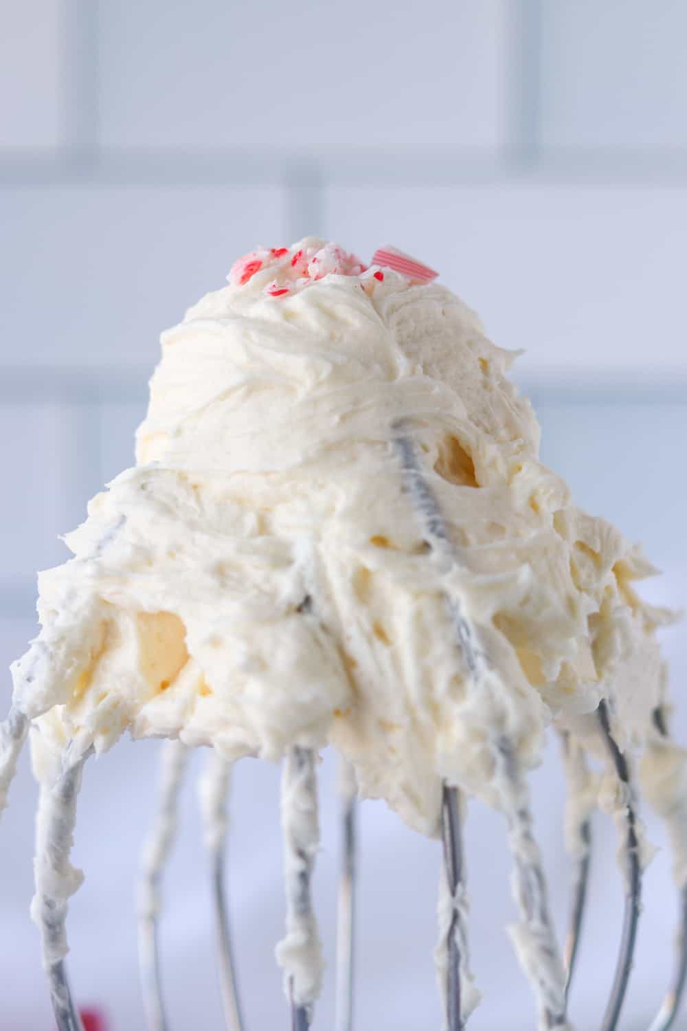 Buttercream Frosting with peppermint extract.
