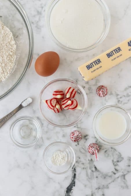 Ingredients for Peppermint Cookie Cups