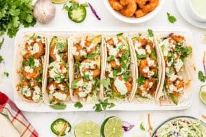 Fast and easy Shrimp Tacos.