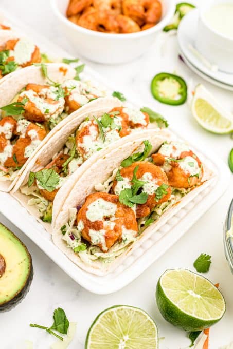 Fast and easy Shrimp Tacos.