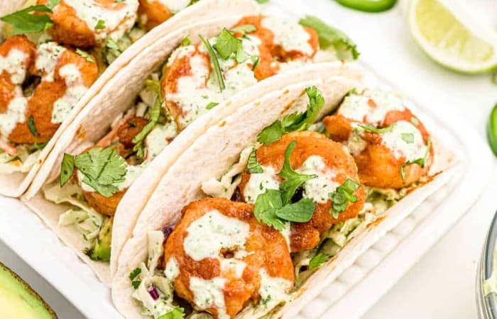 Fast and easy Shrimp Tacos.