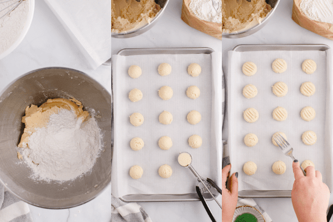 Process steps for Whipped Shortbread.