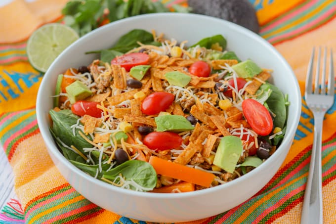 A taco salad bowl.