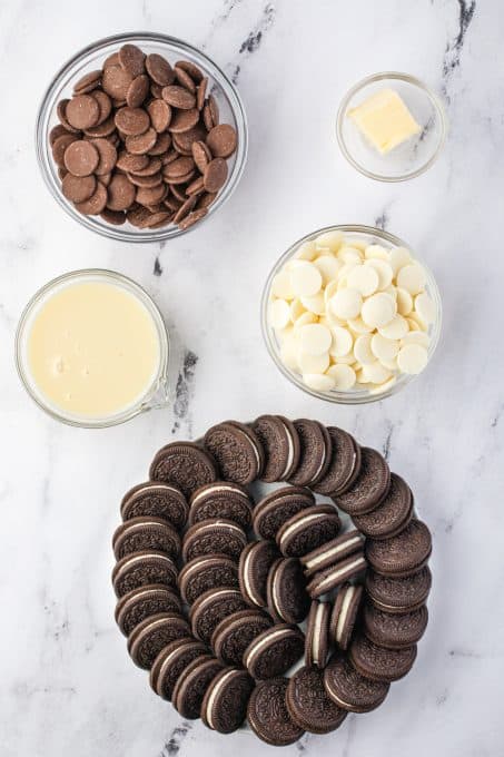 Ingredients for Oreo Truffles.