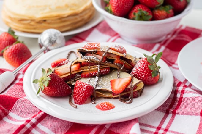 Strawberry Nutella Crepes