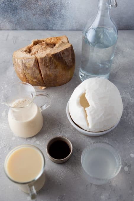 Ingredients for a Creamy Coconut Cooler