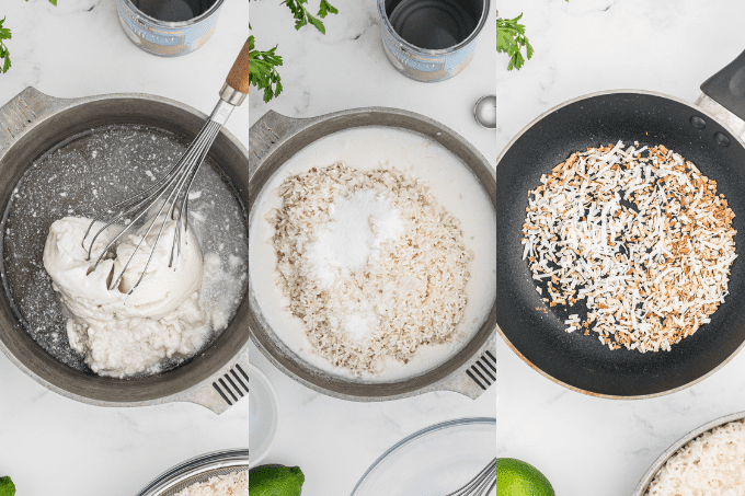 The process for making Coconut Rice