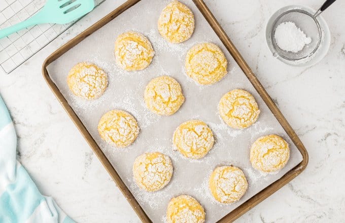 Easy Lemon Cake Mix Cookies | 365 Days of Baking and More