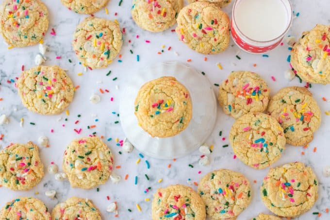 Sprinkle Cake Batter Cookies.