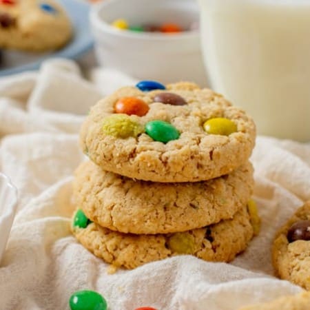 Peanut Butter Oatmeal M&M Cookies